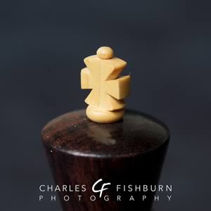 House of Staunton Zagreb '59 wooden chess set, white king detail