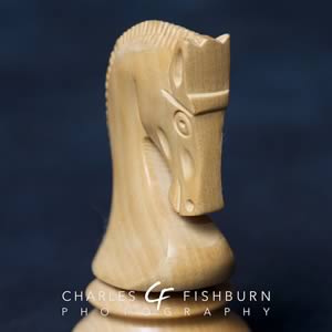 House of Staunton Zagreb '59 wooden chess set, white knight detail